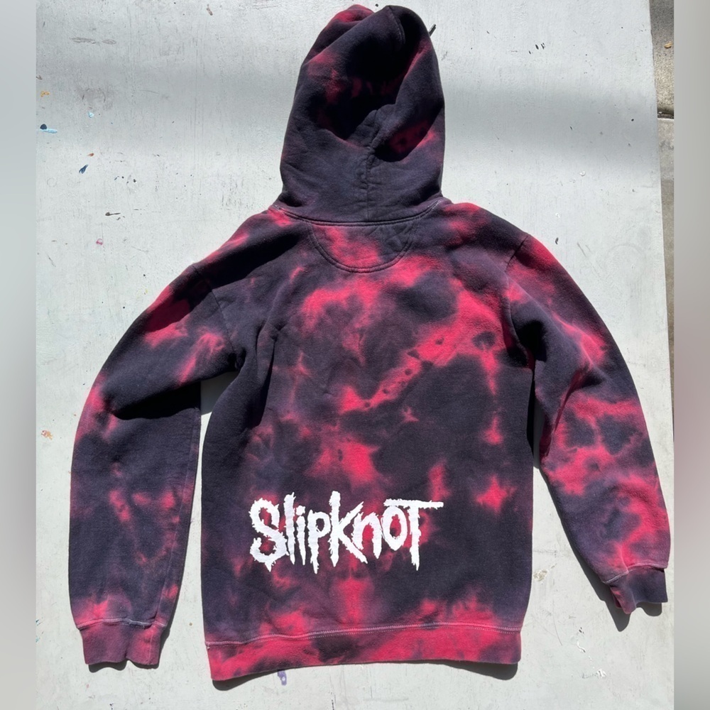 Men's Slipknot Hoodie Multicolor Spell-Out S Y2K Screamo Nu Metal 90s Iowa Mask - Picture 10 of 15